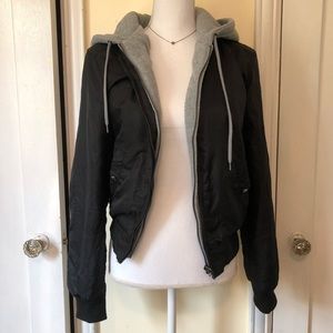 Trillium Hooded Moto Jacket Size M